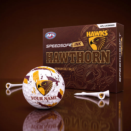 PREMIUM AFL X HAW EXCLUSIVE PERSONALIZED GOLF BALL SET LIMITED EDTION