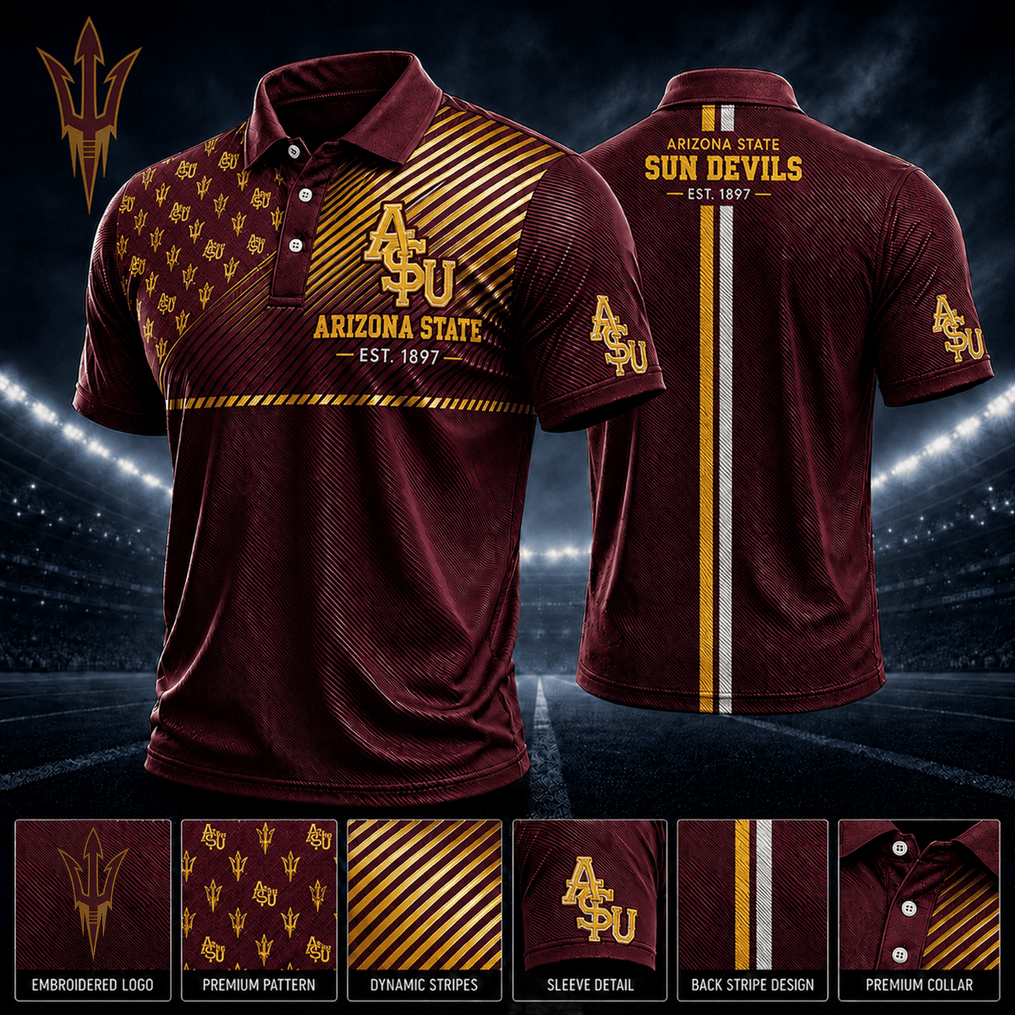 PREMIUM NCAA X ASSD EXCLUSIVE POLO SHIRT LIMITED EDITION