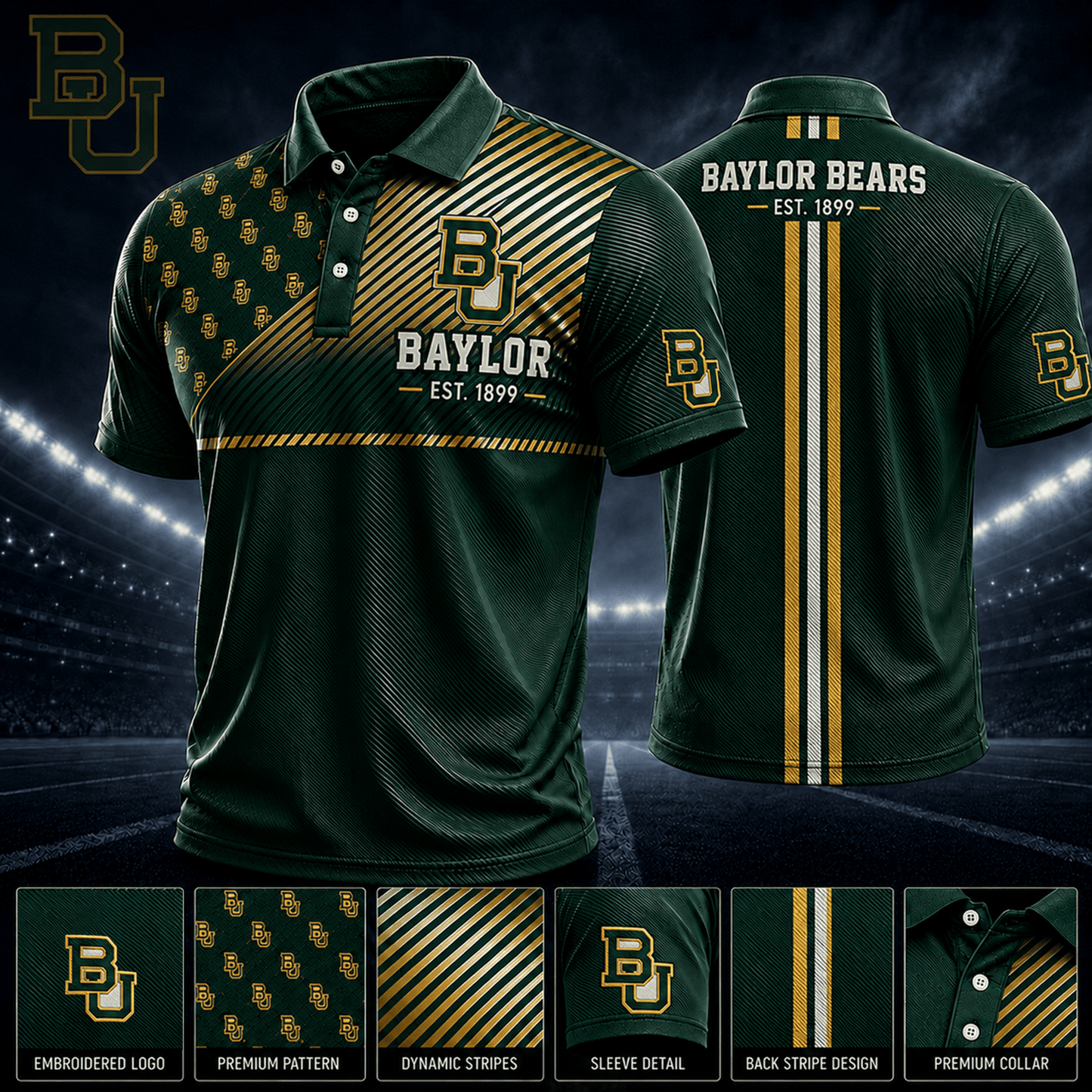 PREMIUM NCAA X BAY EXCLUSIVE POLO SHIRT LIMITED EDITION