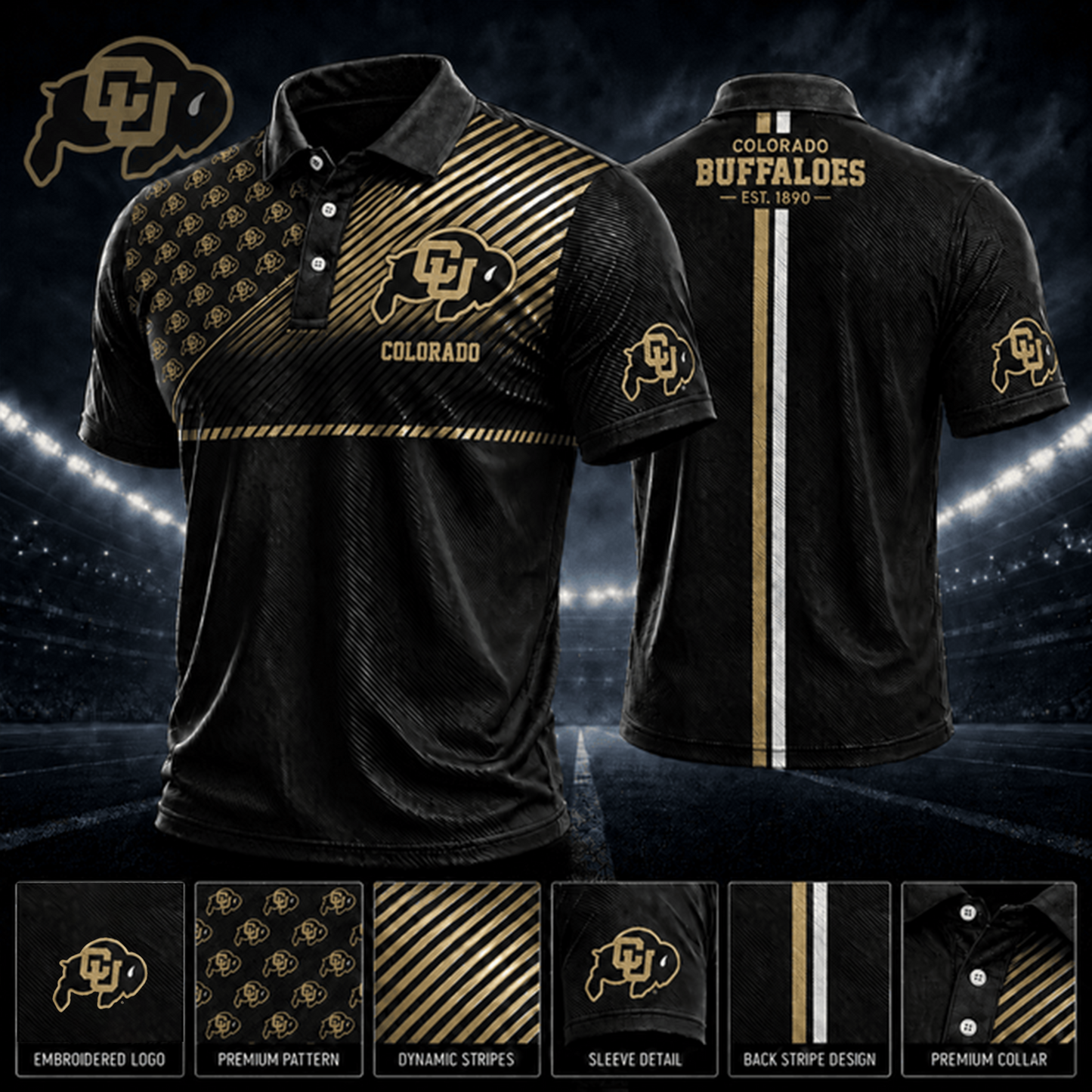 PREMIUM NCAA X CB EXCLUSIVE POLO SHIRT LIMITED EDITION