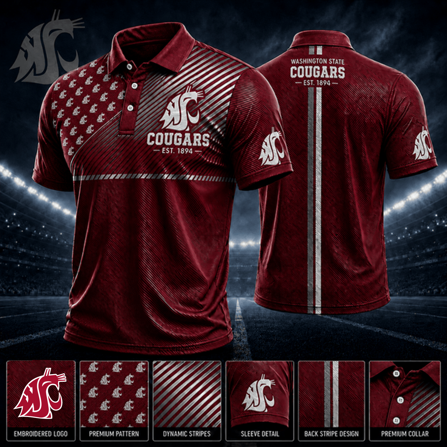 PREMIUM NCAA X COU EXCLUSIVE POLO SHIRT LIMITED EDITION