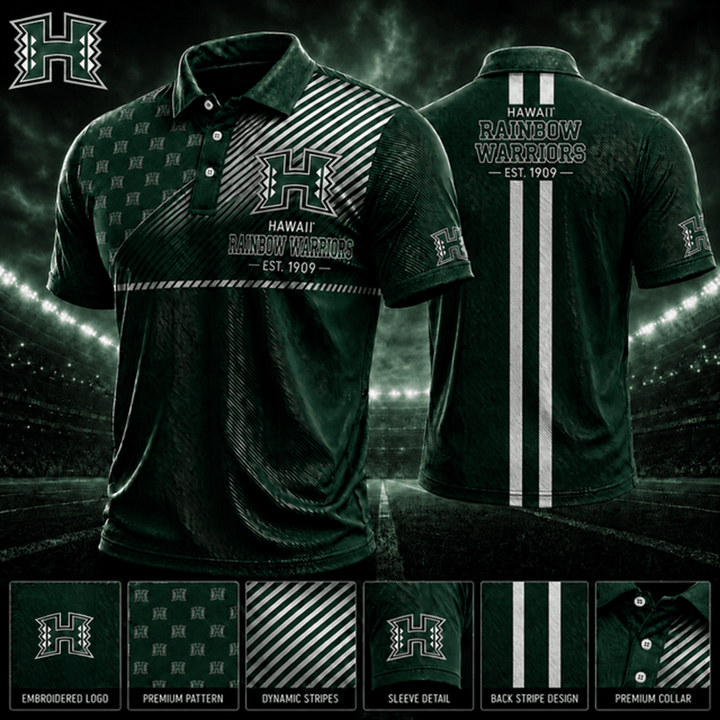 PREMIUM NCAA X HRW EXCLUSIVE POLO SHIRT LIMITED EDITION