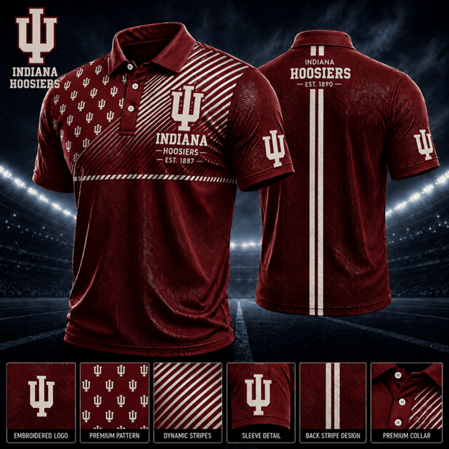 PREMIUM NCAA X IND EXCLUSIVE POLO SHIRT LIMITED EDITION