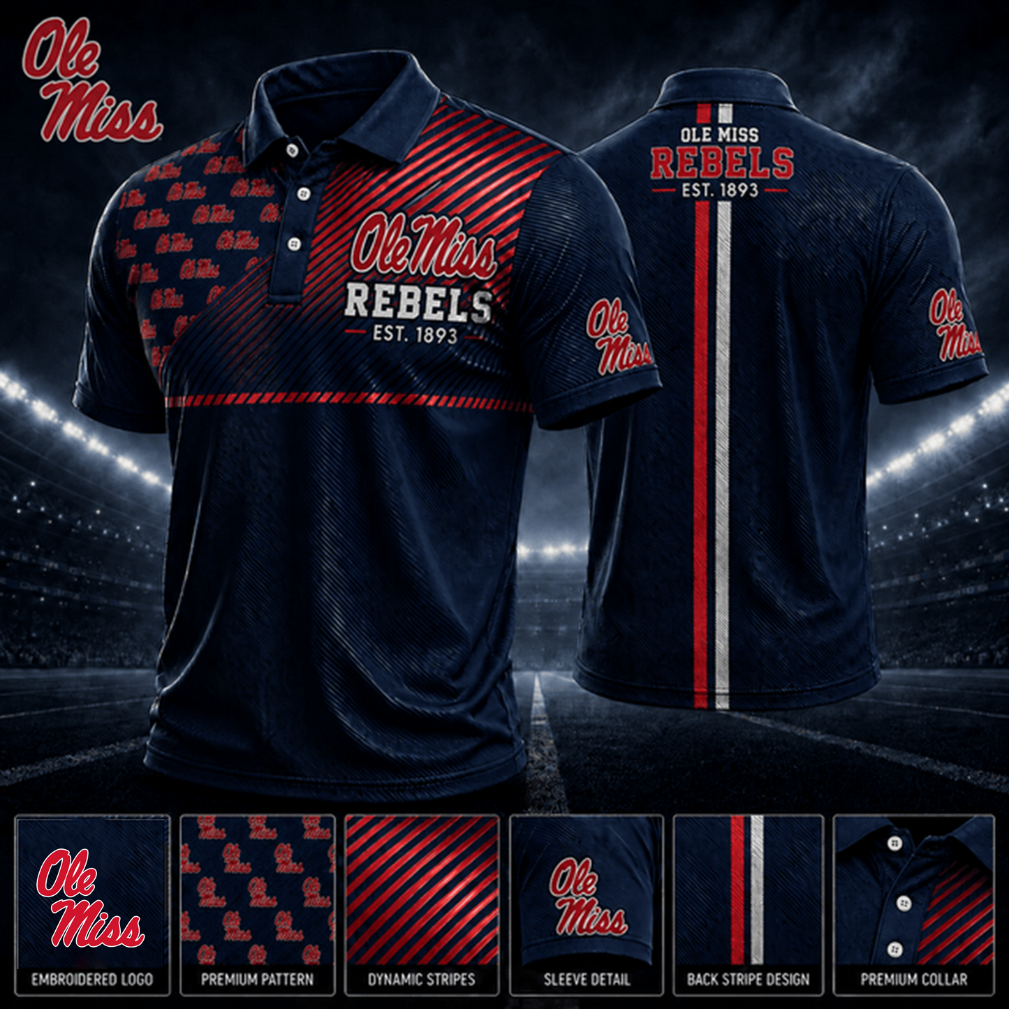 PREMIUM NCAA X OMR EXCLUSIVE POLO SHIRT LIMITED EDITION