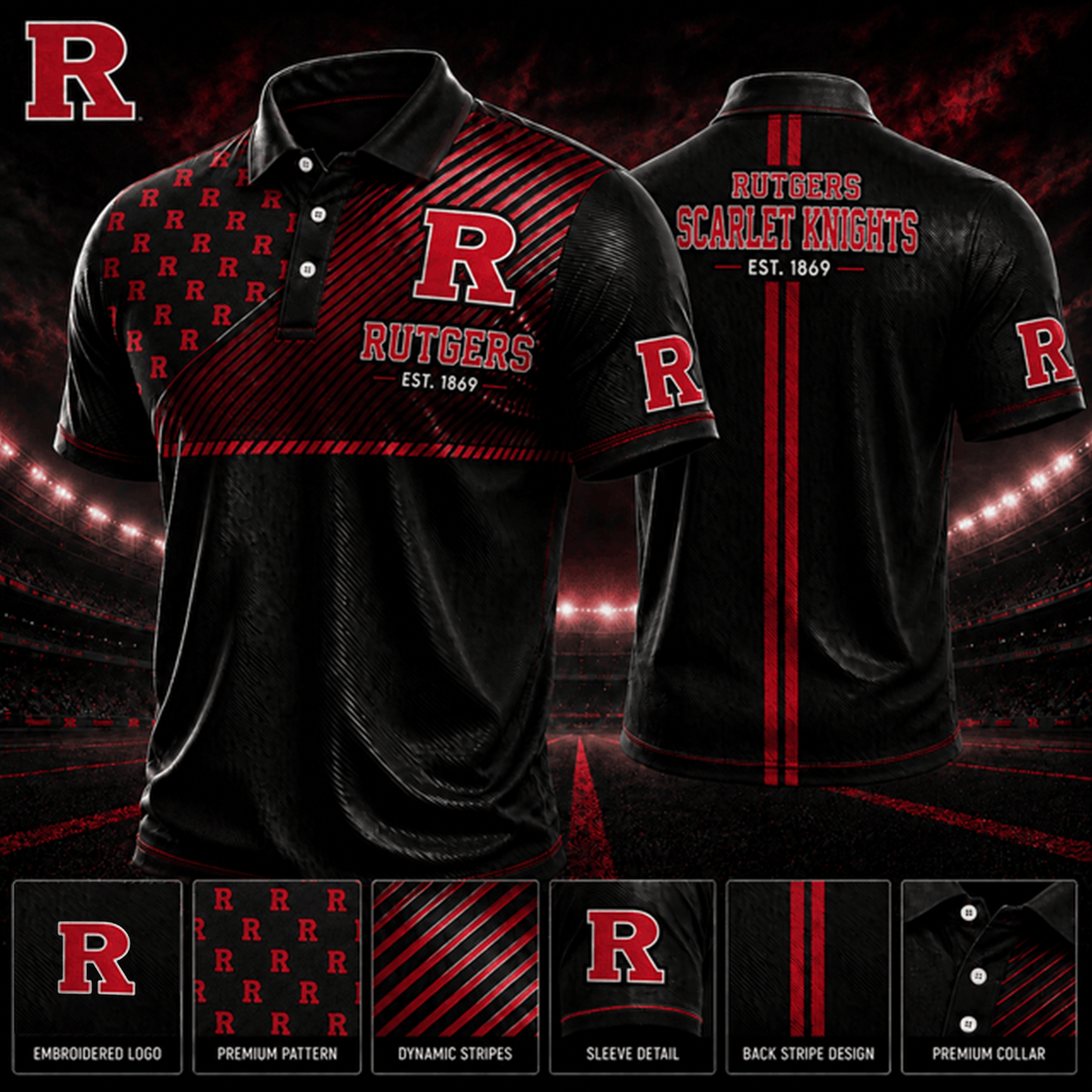 PREMIUM NCAA X RSK EXCLUSIVE POLO SHIRT LIMITED EDITION