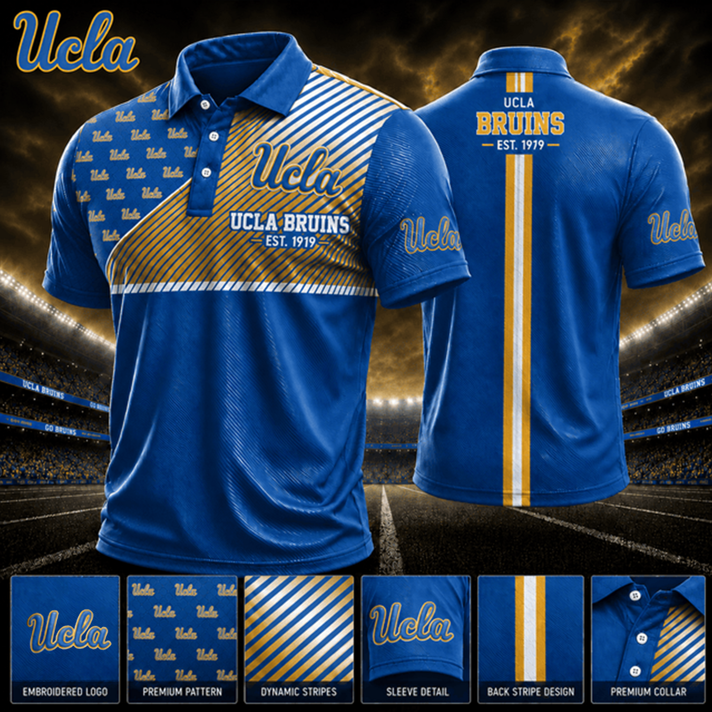 PREMIUM NCAA X UCL EXCLUSIVE POLO SHIRT LIMITED EDITION