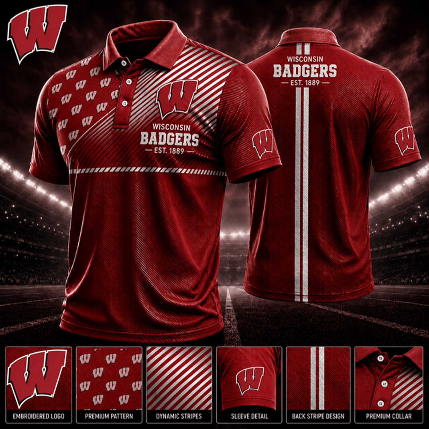 PREMIUM NCAA X WB EXCLUSIVE POLO SHIRT LIMITED EDITION