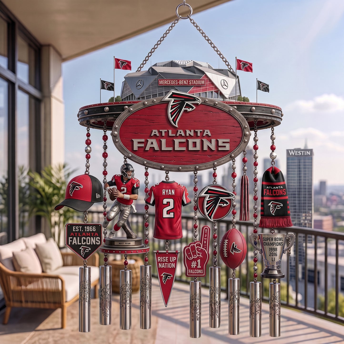 PREMIUM NFL X ATL EXCLUSIVE Wind Chime LIMITED EDITION
