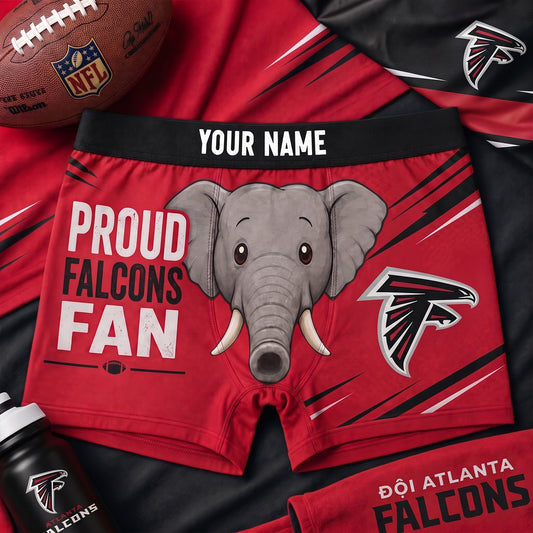 PREMIUM NFL X ATL Funny Elephant Men Boxers personalized