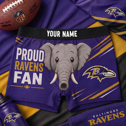 PREMIUM NFL X BAL Funny Elephant Men Boxers personalized