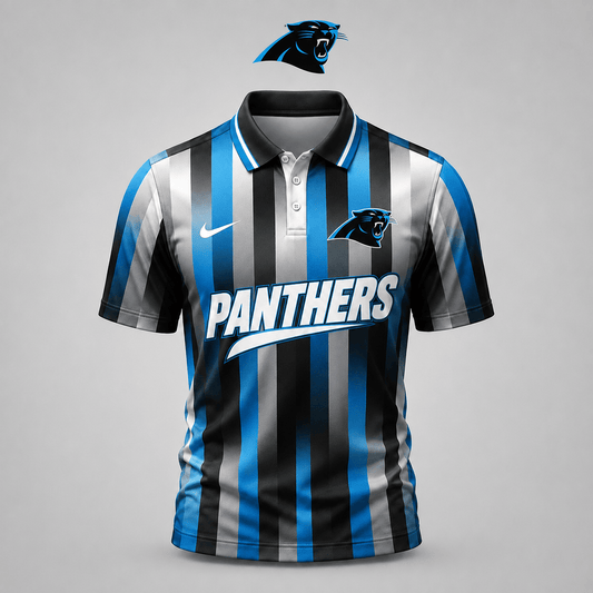 PREMIUM NFL X CAR EXCLUSIVE Polo Shirt For Men Football Fans Loving Vertical Stripes