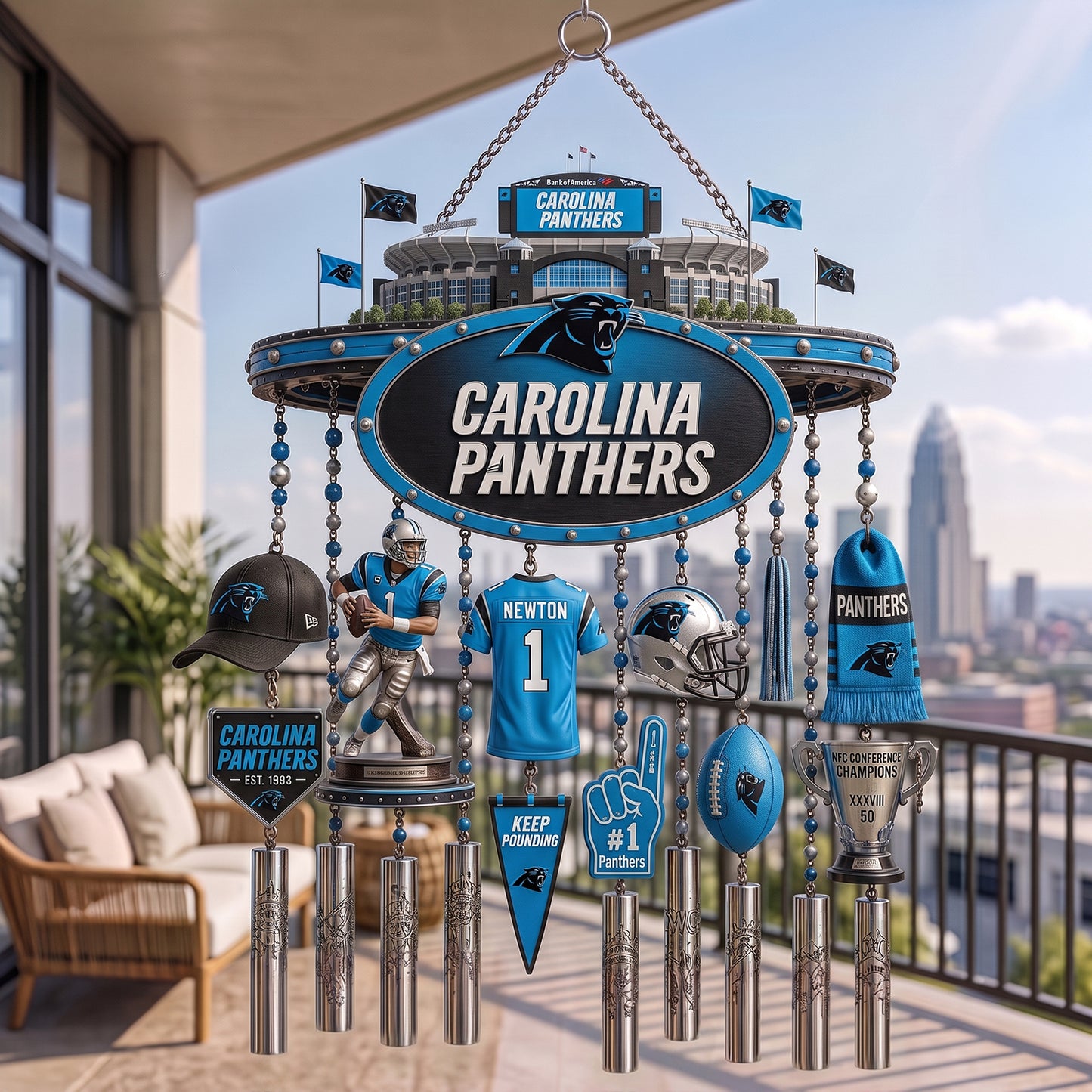 PREMIUM NFL X CAR EXCLUSIVE Wind Chime LIMITED EDITION