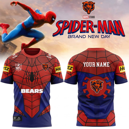 PREMIUM NFL X CHI EXCLUSIVE PERSONALIZED SPIDER-MAN SHIRT