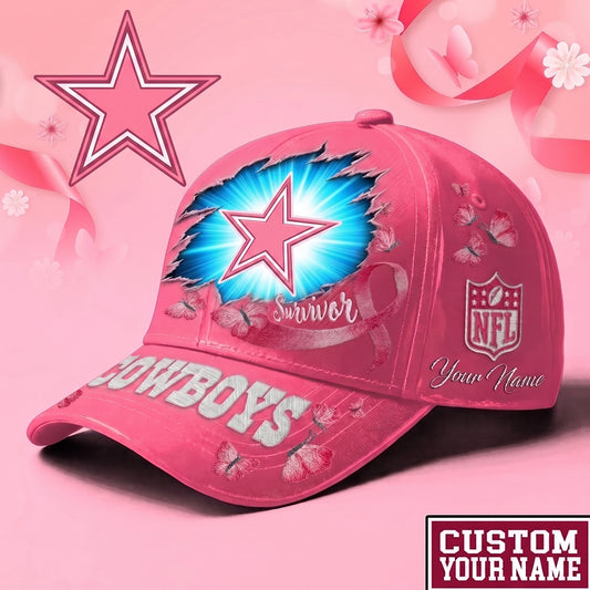 PREMIUM NFL X DAL Exclusive Breast Cancer SURVIOR CAP V3