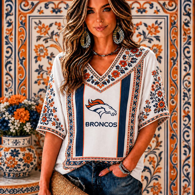 PREMIUM NFL X DB EXCLUSIVE SILK V-NECK WOMAN SHIRT LIMITED EDITION