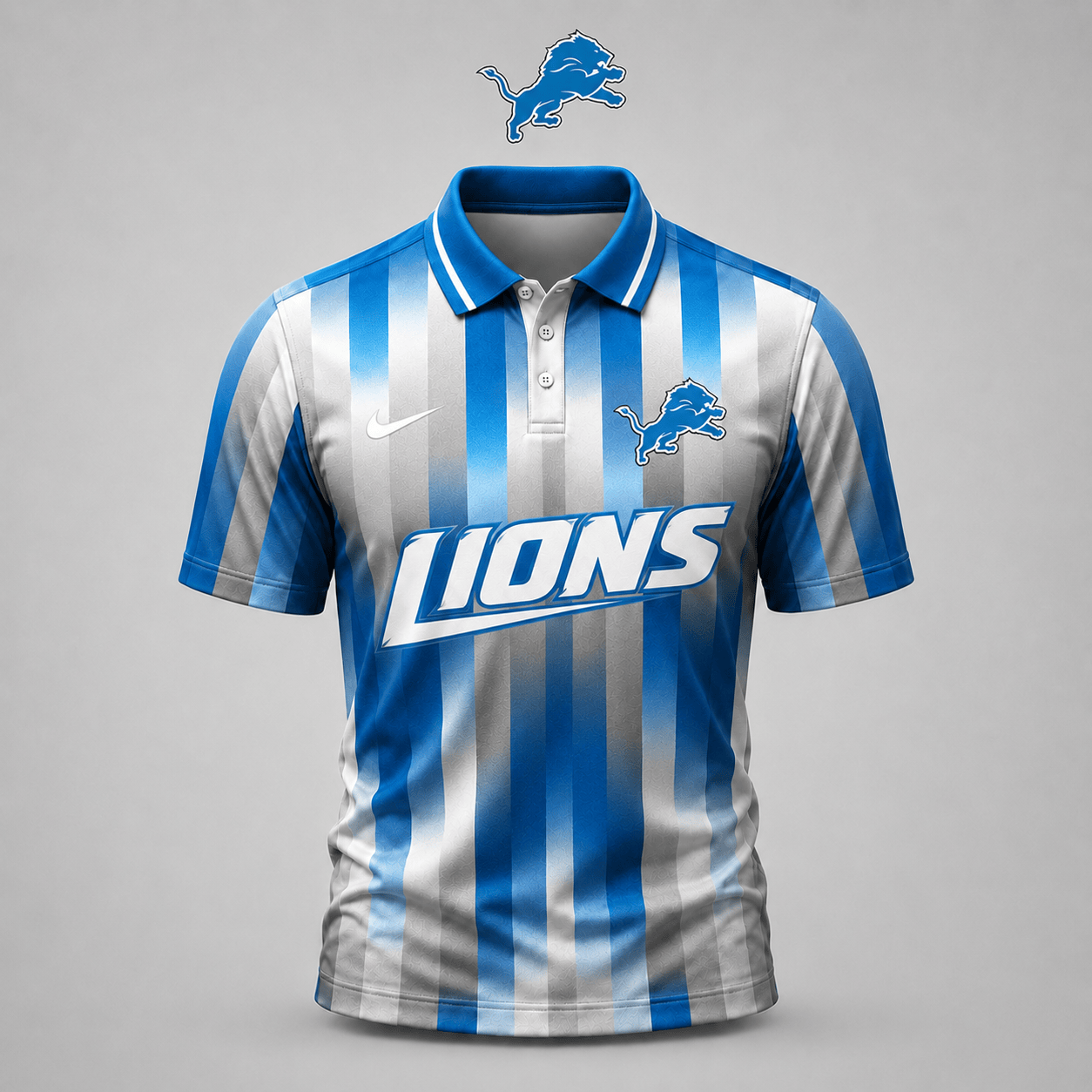 PREMIUM NFL X DET EXCLUSIVE Polo Shirt For Men Football Fans Loving Vertical Stripes