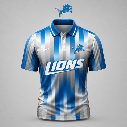 PREMIUM NFL X DET EXCLUSIVE Polo Shirt For Men Football Fans Loving Vertical Stripes