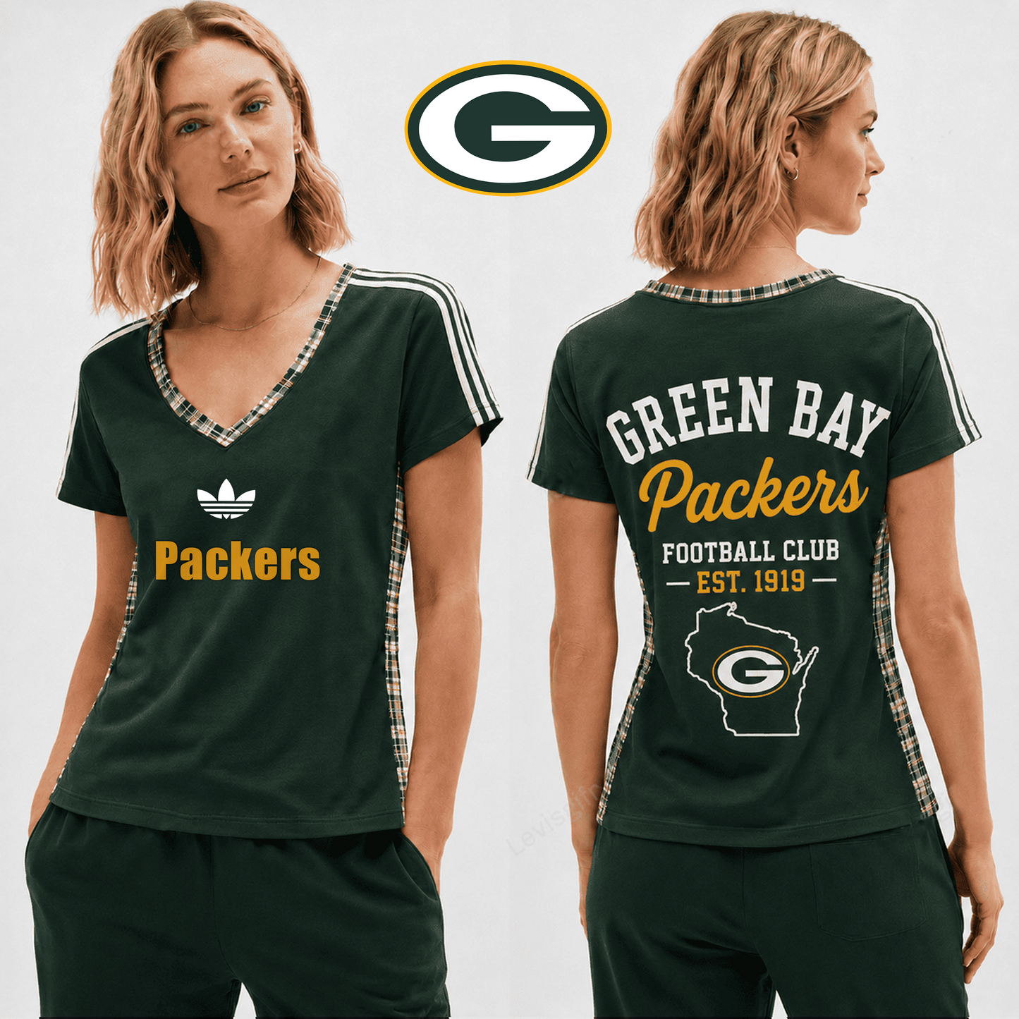 PREMIUM NFL X GBP EXCLUSIVE Women's V-Neck T-Shirt LIMITED EDITION