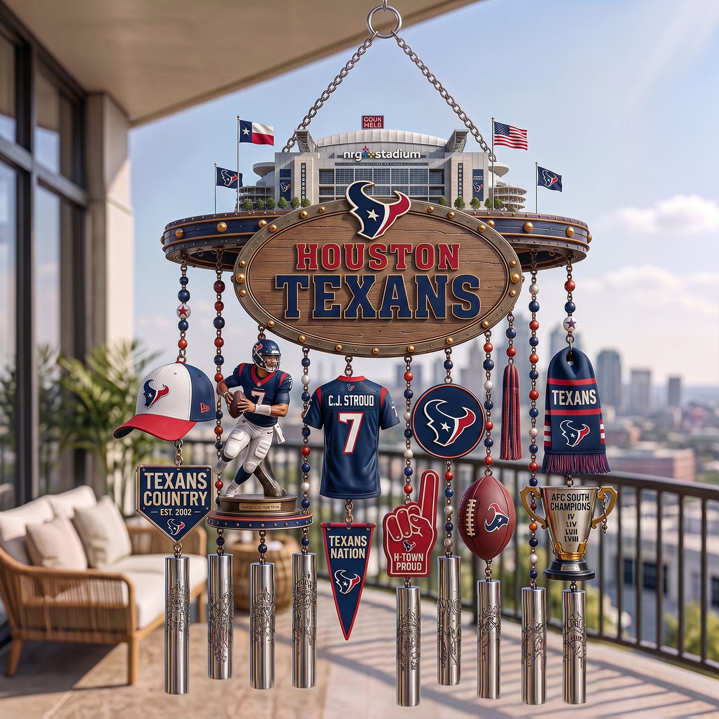 PREMIUM NFL X HOU EXCLUSIVE Wind Chime LIMITED EDITION