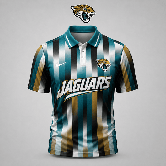 PREMIUM NFL X JAC EXCLUSIVE Polo Shirt For Men Football Fans Loving Vertical Stripes