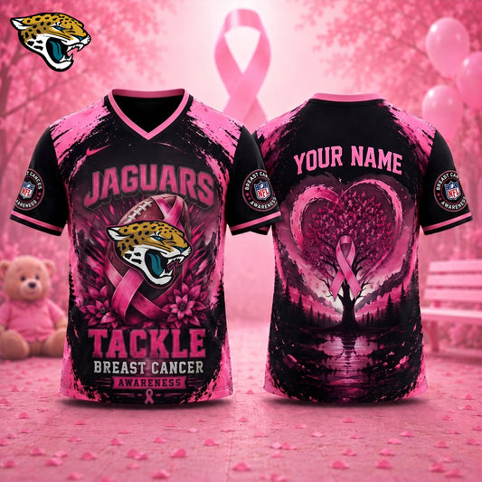 PREMIUM NFL X JAC Exclusive Breast Cancer Awareness Vneck -TSHIRT