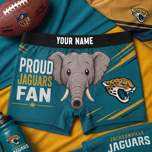 PREMIUM NFL X JAC Funny Elephant Men Boxers personalized