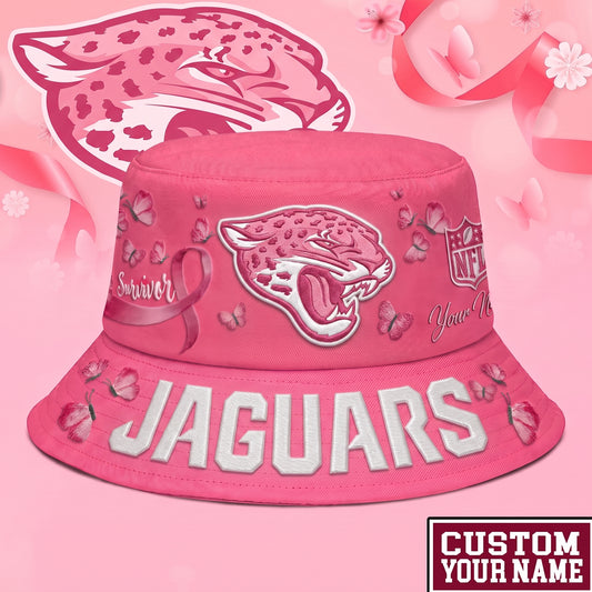 PREMIUM NFL X JJ EXCLUSIVE BREAST CANCER SURVIOR BUCKET HAT