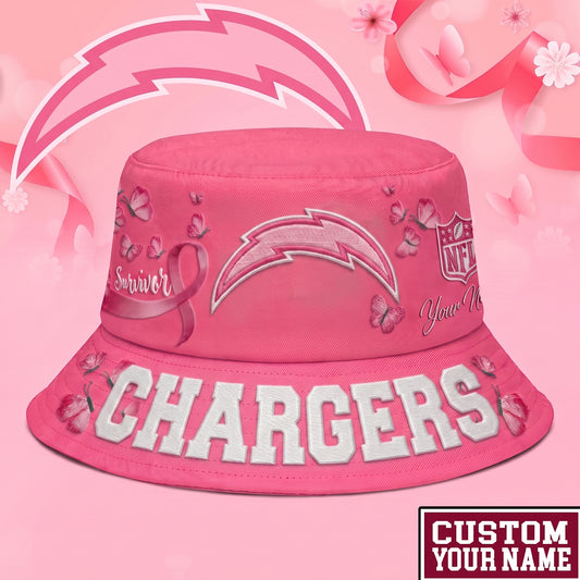 PREMIUM NFL X LAC EXCLUSIVE BREAST CANCER SURVIOR BUCKET HAT