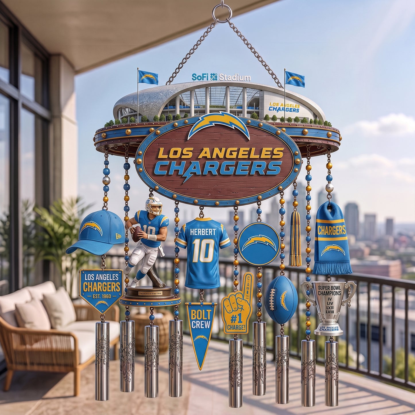 PREMIUM NFL X LAC EXCLUSIVE Wind Chime LIMITED EDITION