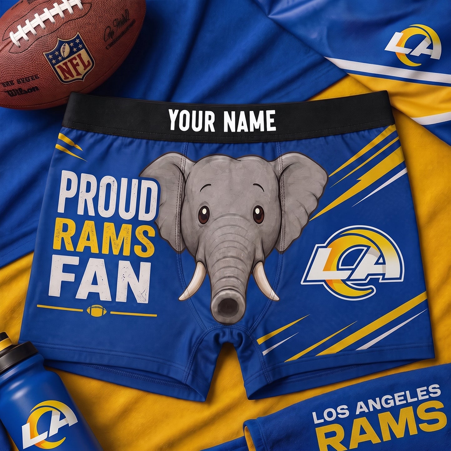 PREMIUM NFL X LAR Funny Elephant Men Boxers personalized