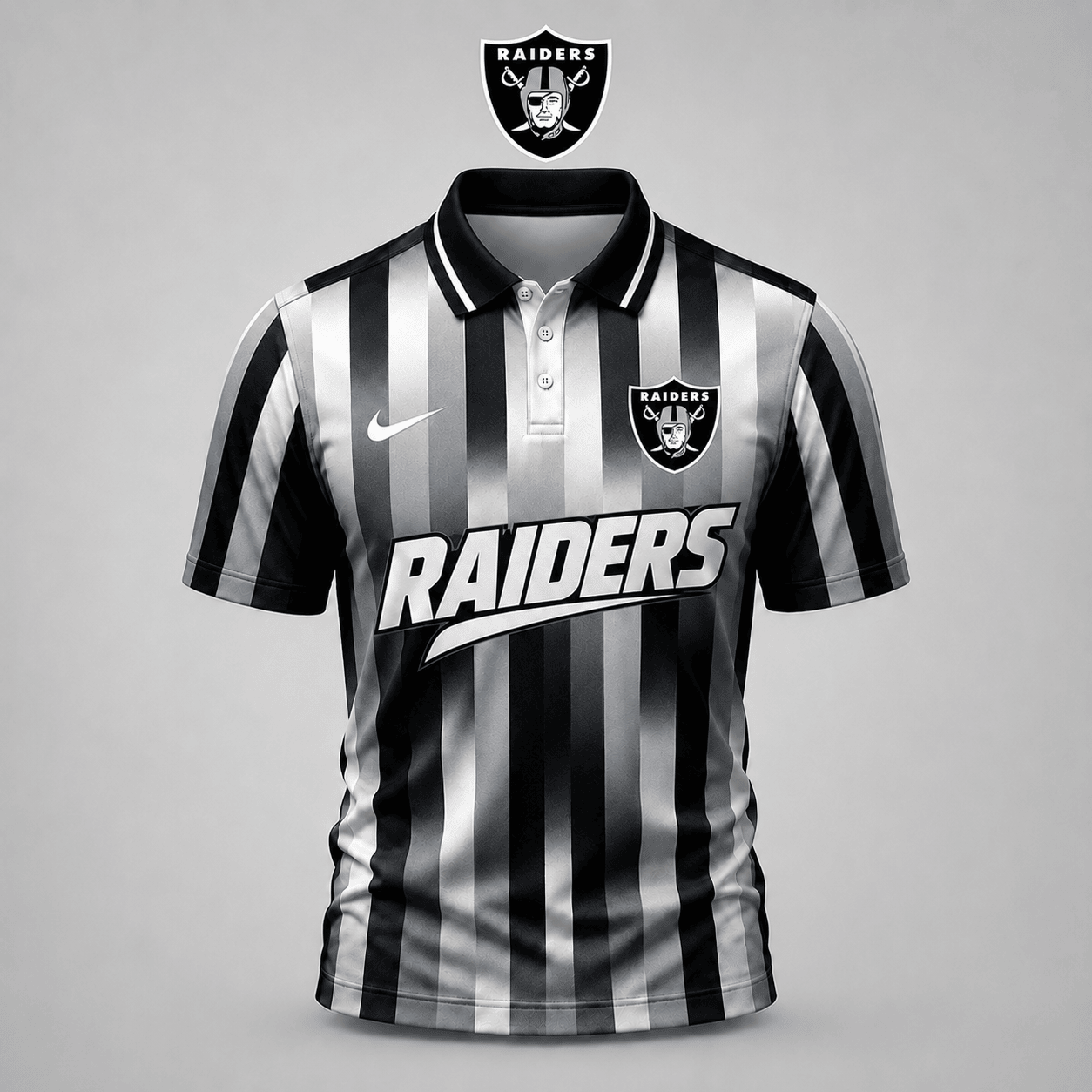 PREMIUM NFL X LV EXCLUSIVE Polo Shirt For Men Football Fans Loving Vertical Stripes