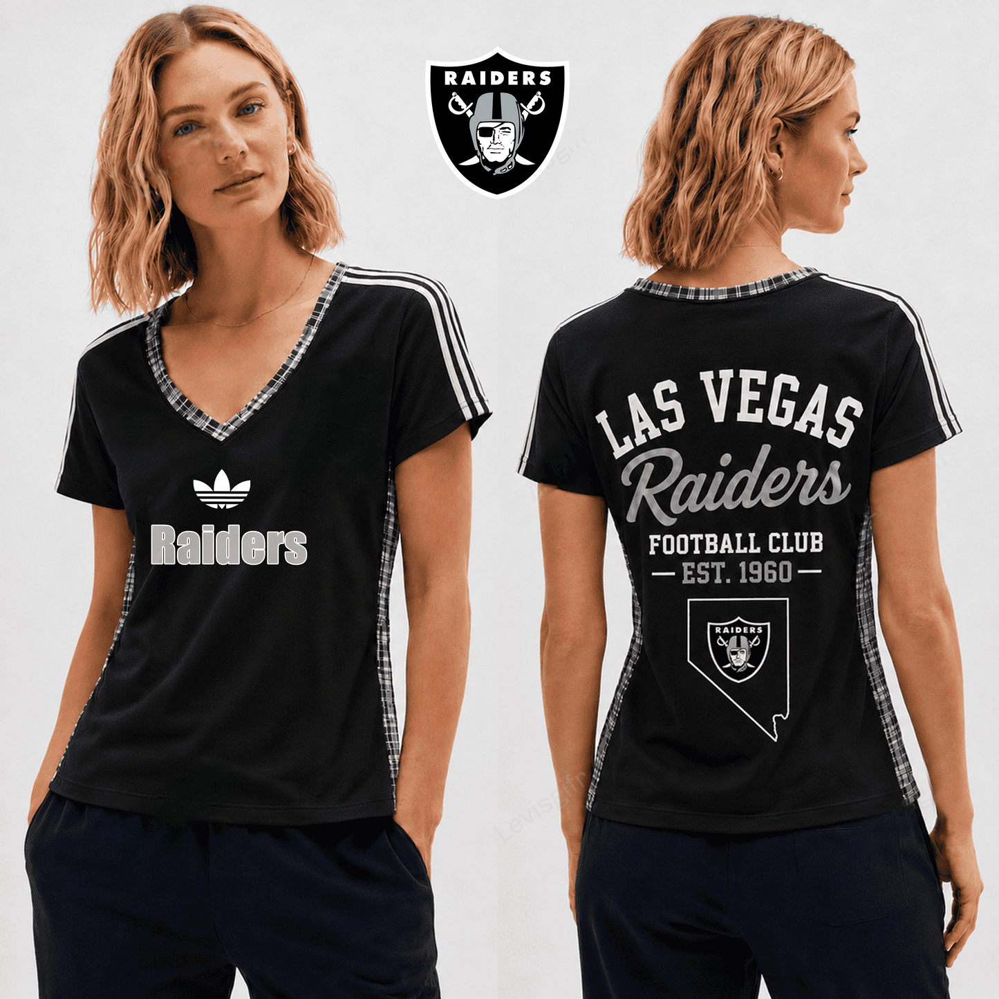PREMIUM NFL X LVR EXCLUSIVE Women's V-Neck T-Shirt LIMITED EDITION