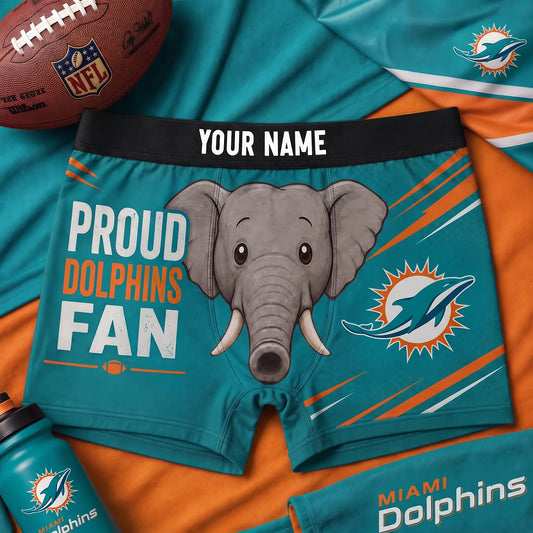PREMIUM NFL X MIA Funny Elephant Men Boxers personalized