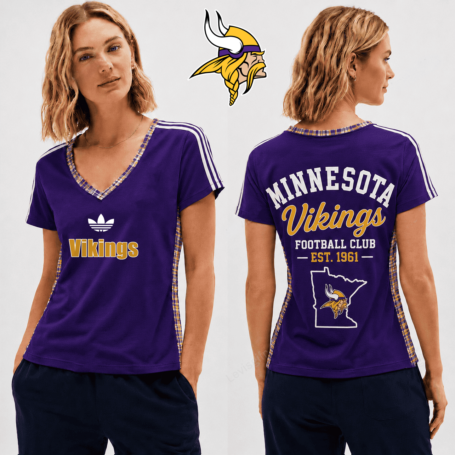 PREMIUM NFL X MV EXCLUSIVE Women's V-Neck T-Shirt LIMITED EDITION