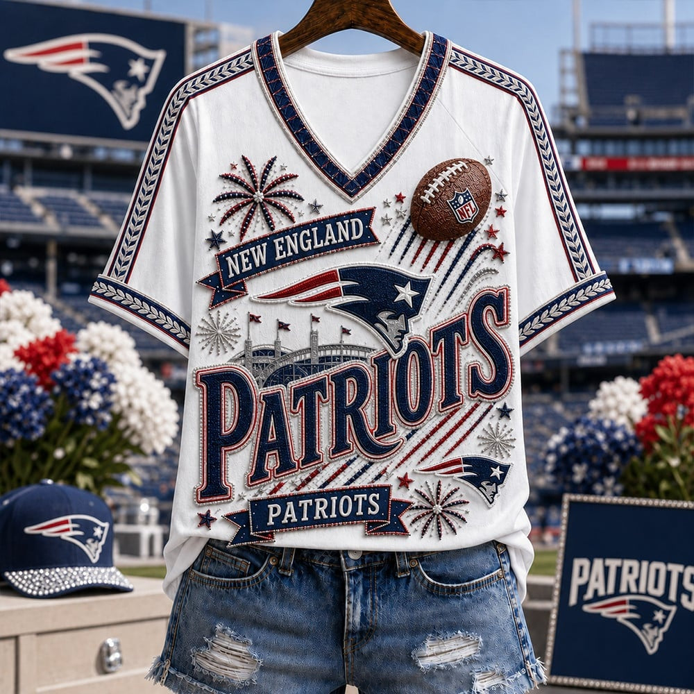 PREMIUM NFL X NE EXCLUSIVE WOMAN V-NECK SHIRT LIMITED EDITION