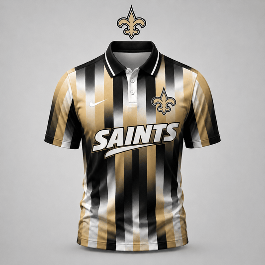 PREMIUM NFL X NO EXCLUSIVE Polo Shirt For Men Football Fans Loving Vertical Stripes