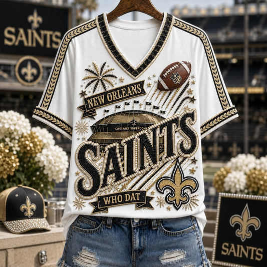 PREMIUM NFL X NO EXCLUSIVE WOMAN V-NECK SHIRT LIMITED EDITION