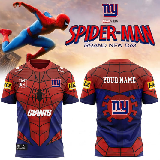 PREMIUM NFL X NYG EXCLUSIVE PERSONALIZED SPIDER-MAN SHIRT