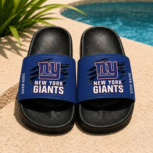 PREMIUM NFL X NYG EXCLUSIVE Unisex Slippers Custom Name For Summer Time