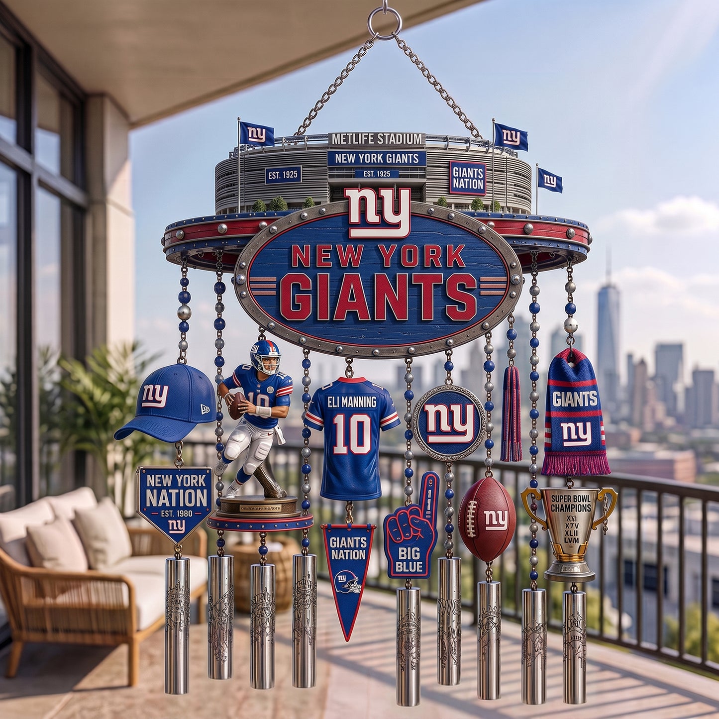 PREMIUM NFL X NYG EXCLUSIVE Wind Chime LIMITED EDITION
