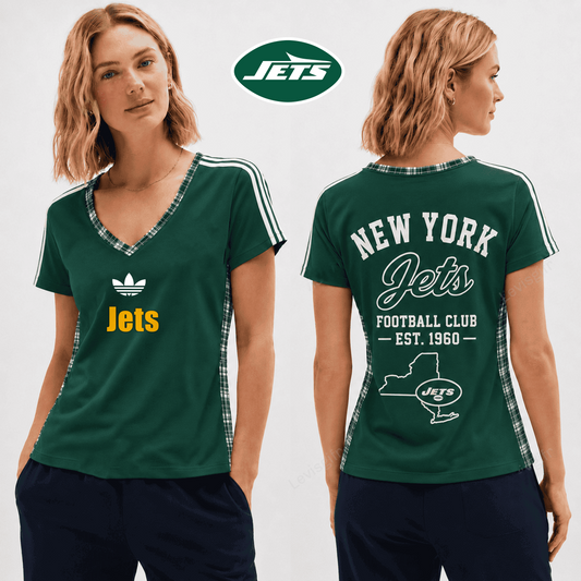 PREMIUM NFL X NYJ  EXCLUSIVE Women's V-Neck T-Shirt LIMITED EDITION