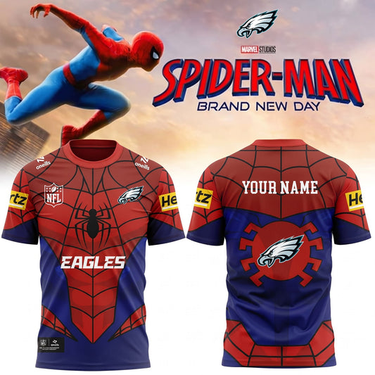 PREMIUM NFL X PHI EXCLUSIVE PERSONALIZED SPIDER-MAN SHIRT