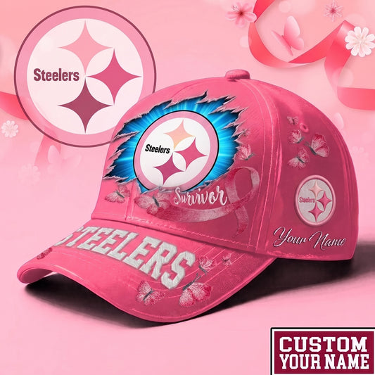 PREMIUM NFL X PIT Exclusive Breast Cancer SURVIOR CAP V3