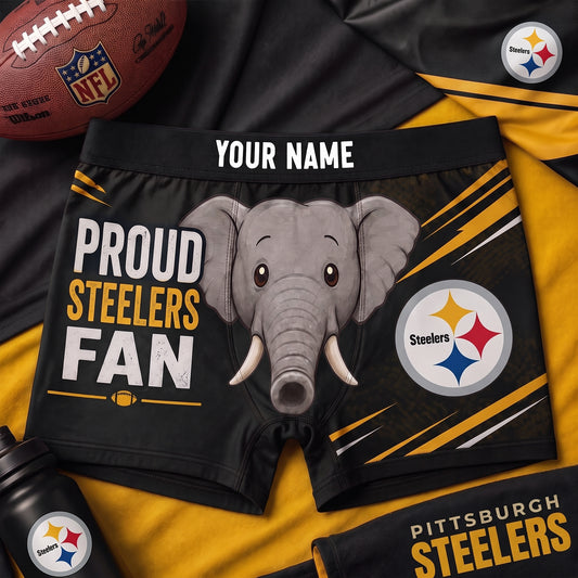 PREMIUM NFL X PIT Funny Elephant Men Boxers personalized