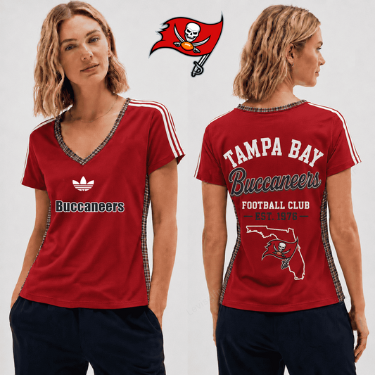 PREMIUM NFL X TBB  EXCLUSIVE Women's V-Neck T-Shirt LIMITED EDITION