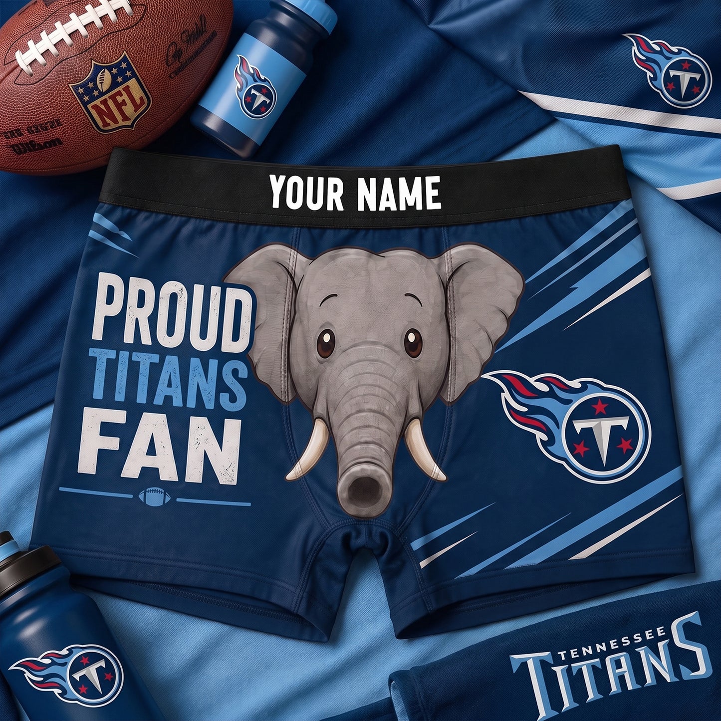 PREMIUM NFL X TEN Funny Elephant Men Boxers personalized