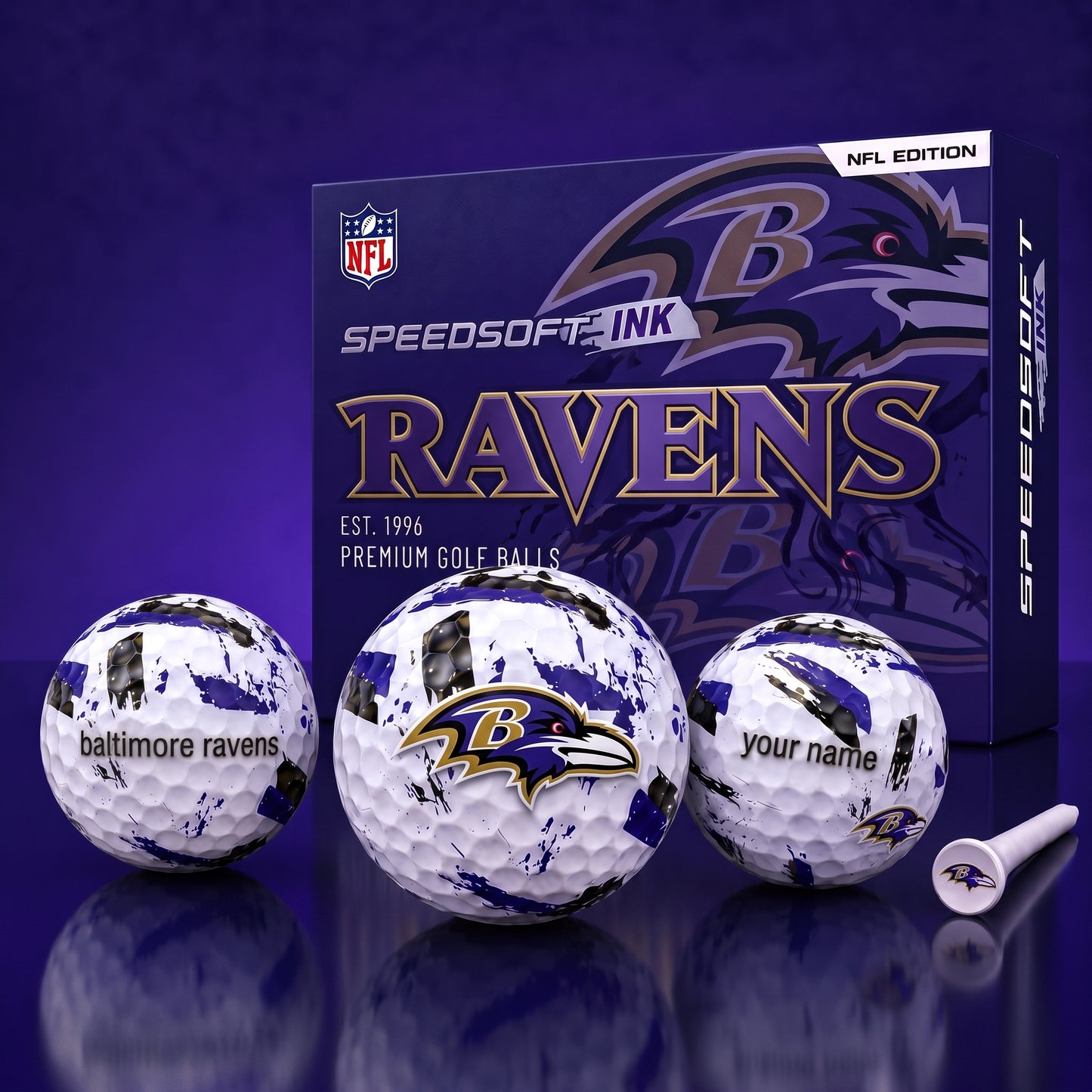 PREMIUM NFL x BR EXCLUSIVE Speedsoft Ink Golf Balls Set Limited Editions V2