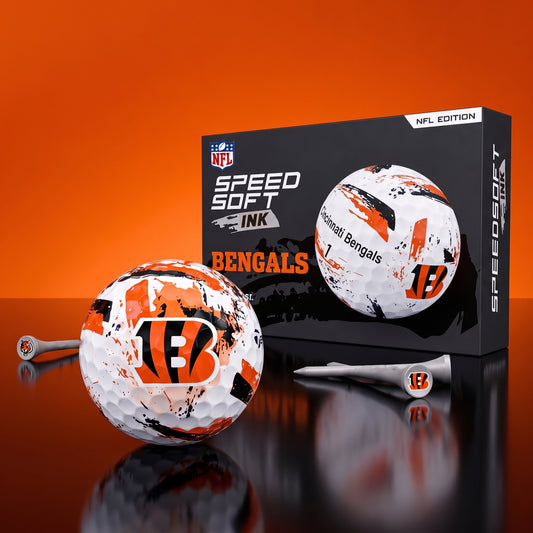PREMIUM NFL x CIN  EXCLUSIVE Speedsoft Ink Golf Balls Set Limited Editions