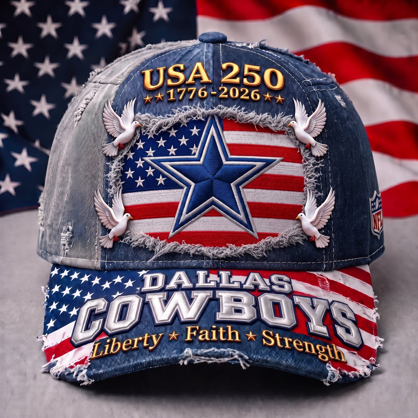 PREMIUM NFL x DC 250 Years Anniversary Of Freedom Cap V5