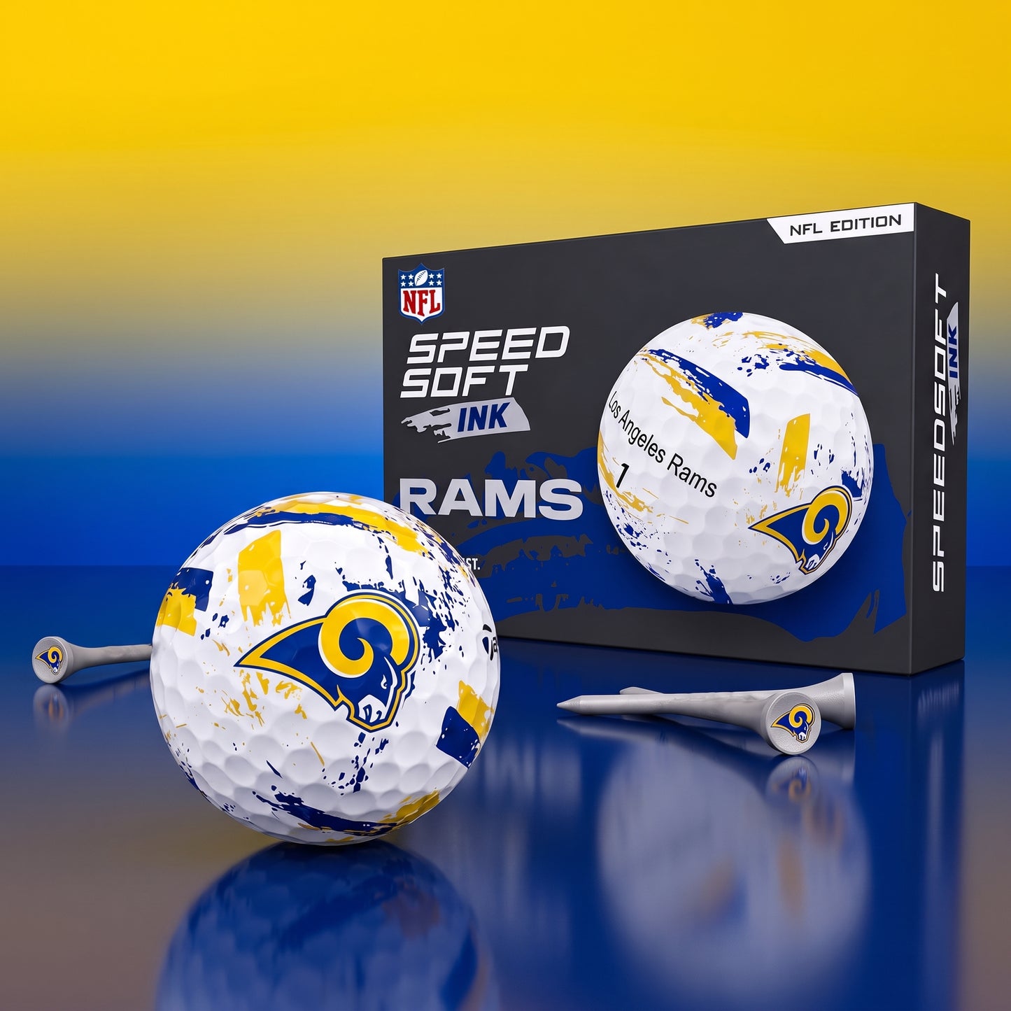 PREMIUM NFL x LAR EXCLUSIVE Speedsoft Ink Golf Balls Set Limited Editions